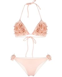 LaRevêche - Shayna Bikini mit Blumenapplikation - Lyst