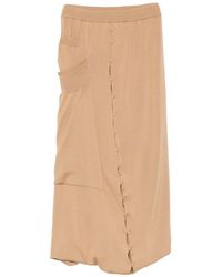 ROT - Trap Button-Up Wool Midi Skirt - Lyst