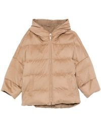 Max Mara - Hooded Zip-Up Coat - Lyst
