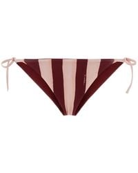 Fendi - Striped Side-Tie Bikini Bottoms - Lyst