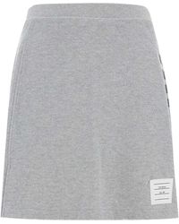 Thom Browne - Logo-Detail Mini Skirt - Lyst