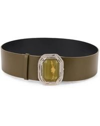 Alberta Ferretti - Buckle Leather Belt - Lyst