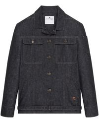 Courreges - Belted Denim Trucker Jacket - Lyst