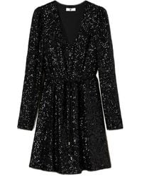 Twinset - Robe Courte Brodée De Sequins À Manches Bouffantes - Lyst