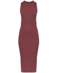 Issey Miyake - Robe Mi-Longue Plissée À Design Sans Manches - Lyst