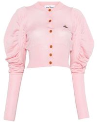 Vivienne Westwood - Button Puff-Sleeve Cardigan - Lyst
