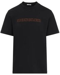 Moncler - Logo-Embroidered Short-Sleeve T-Shirt - Lyst