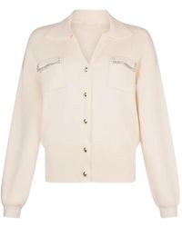 Liu Jo - Bead-Embellished V-Neck Cardigan - Lyst