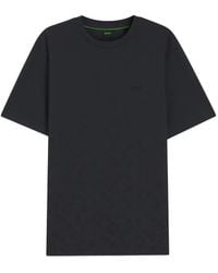 BOSS - Cotton-Piqué T-Shirt With All-Over Print - Lyst