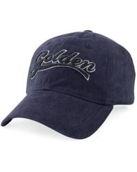 Golden Goose - Casquette De Baseball Marine Avec Logo Doré Brodé - Lyst