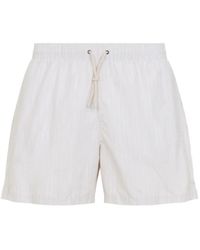 Canali - Patterned Drawstring-Waist Swim Shorts - Lyst