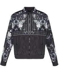 Versace Jeans Couture - Baroque-Print Zip-Up Jacket - Lyst