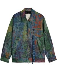 Song For The Mute - Painterly-Print Zip-Up Jacket - Lyst