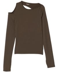 Helmut Lang - Top Con Aberturas - Lyst