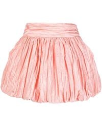 LoveShackFancy - Gathered-Detail Mini Skirt - Lyst