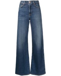 7 For All Mankind - Mid-rise Wide-leg Jeans - Lyst