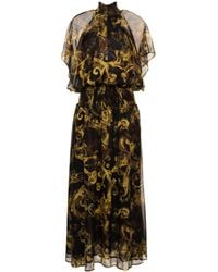 Versace - Vestido largo con estampado Watercolour Couture - Lyst
