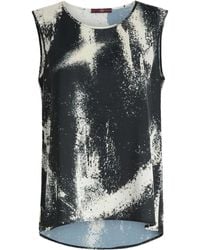 High - Cue Spray-Effect Print Satin Top - Lyst