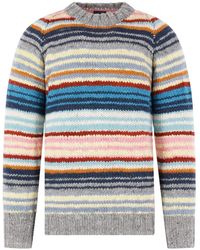 Chamula - Striped Crew-Neck Sweater - Lyst