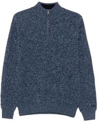 MC2 Saint Barth - Pull Bi-Matière À Col Zippé - Lyst