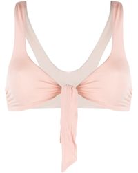 Stella McCartney - Tie-Front Bikini Top - Lyst