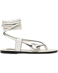 Alohas - Morosia Leather Ankle-Tie Sandals - Lyst