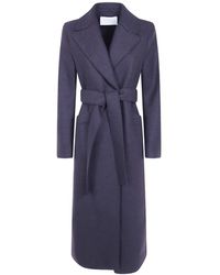 Harris Wharf London - Belted Notch-Lapel Coat - Lyst