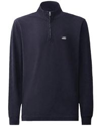 C.P. Company - Stretch Piquet Long Sleeve Half Zip Polo - Lyst
