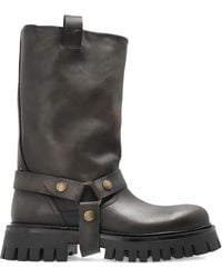 Golden Goose - Kurt Chunky Buckle-Strap Leather Boots - Lyst