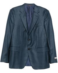 Canali - Karierte Jacke Mit Knöpfen - Lyst