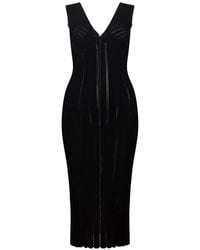 Elisabetta Franchi - Robe Mi-Longue À Col V - Lyst
