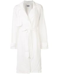 Izzue Belted Trench Coat - White