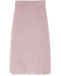 Jil Sander - Wool Knitted Midi Skirt - Lyst