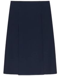 Marni - Deep Techno Wool Skirt With Pleats - Lyst