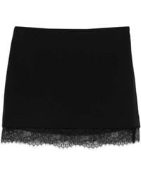 Patrizia Pepe - Lace-Hem Mini Skirt - Lyst