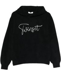 Twinset - Logo-Print Hoodie - Lyst