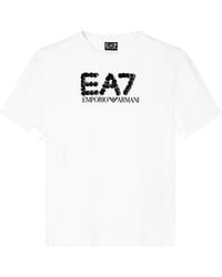 EA7 - Logo-Detail T-Shirt - Lyst