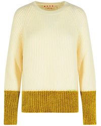 Marni - Geribbelde Trui Met Contrasterende Afwerking - Lyst