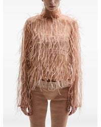 Atu Body Couture - Feather High-Neck Top - Lyst