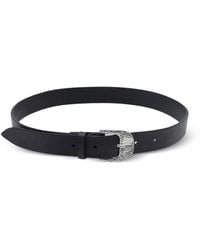 Orciani - Engraved-Buckle Leather Belt - Lyst