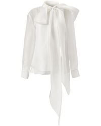 Carolina Herrera - Organza Bow-Detail Shirt - Lyst