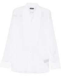 Tom Ford - Bib-Front Band-Collar Shirt - Lyst