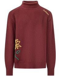Kidsuper - Flower-Embroidered Rib-Knit Sweater - Lyst