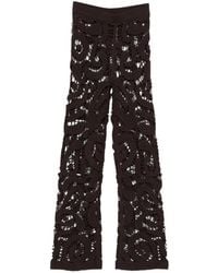 Pinko - Pantalones De Ganchillo Con Motivo Geométrico - Lyst