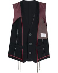 Kolor - Weste Im Patchwork-Look - Lyst