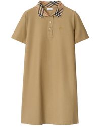 Burberry - Vestido Tipo Polo De Algodón - Lyst
