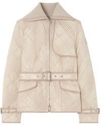 Burberry - Micro Check-Stitch Nylon Abbeydale Jacket - Lyst
