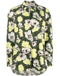 MSGM - Hemd Mit Blumen-Print - Lyst