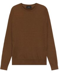 BOSS - Textured Crew-Neck Sweater - Lyst