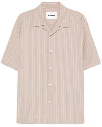 Jil Sander - Stripe-Pattern Short-Sleeve Shirt - Lyst